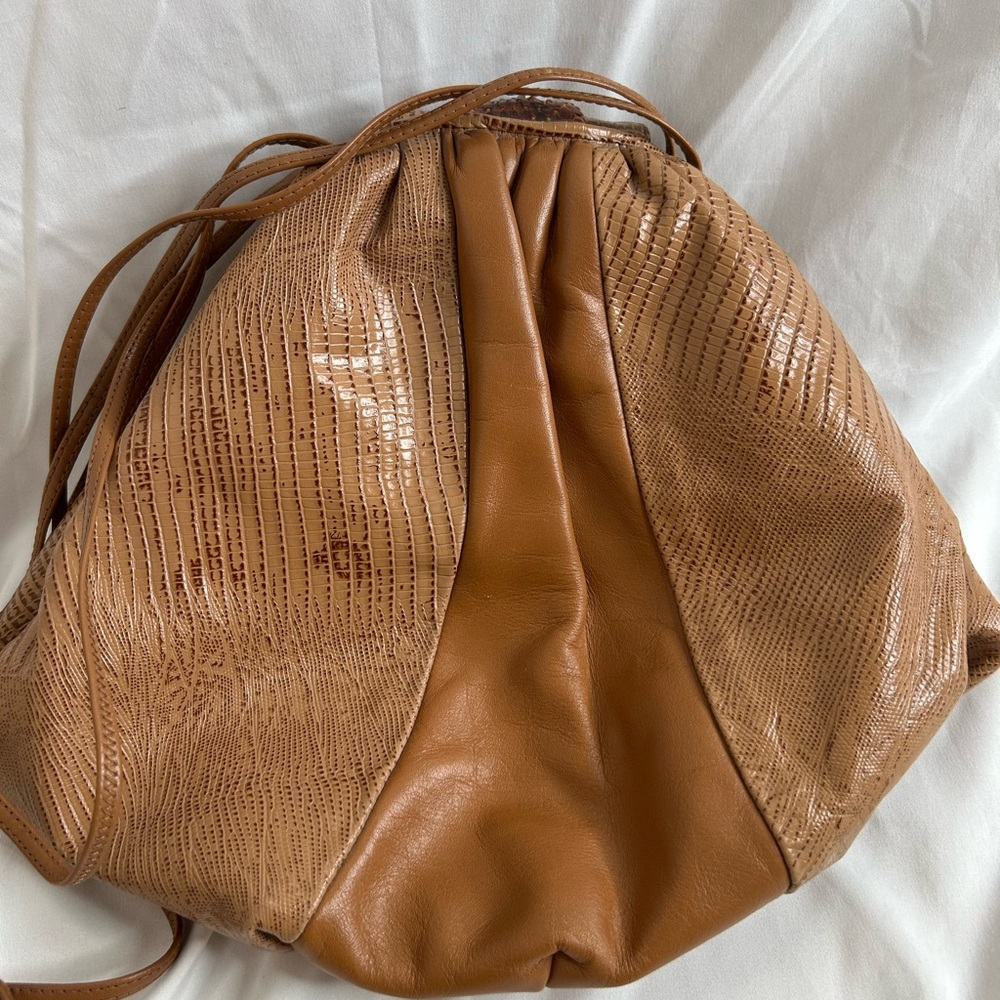 Vintage Sharif Drawstring Leather Patchwork Boho … - image 7